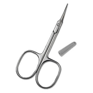 กรรไกรตัดหนังกำพร้าที่ดีเป็นพิเศษสำหรับทำเล็บเท้าเล็บเท้าใบมีดโค้งที่แม่นยำปลายแหลมตัดเล็บดูแลผิวแห้งขนาด3.7นิ้วสีเงิน - Product Image 1