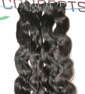 Cheap Raw Bodywave Bundles Proveedor Trenzado Cabello Cutícula Alineada Virgen Natural Color Negro Extensiones de cabello humano indio - Product Image 2
