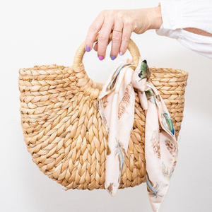 Best Seller 2025 Water Hyacinth <b>Handbag</b> Straw <b>for</b> Women Holiday Beach OEM Acceptable Custom Logo from Vietnam Wholesale - Product Image 1