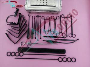 Juego de Instrumentos Quirúrgicos para Amigdalectomía y Adenoidectomía, 27 Piezas, Acero Inoxidable, Manual, Recubrimiento Negro, FS-ORTHO - Product Image 3