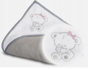 Wholesale Cartoon kids Animal Pattern Design Bath Towels Soft 100% Cotton baby hooded poncho towel