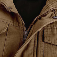 Jaket Varsity Pria Tipis Berkualitas Tinggi untuk Luar Ruangan Musim Dingin, Tiga-in-Satu, Bulu Rubah, Dapat Dibalik, Tahan Air, Ritsleting, Kulit Sapi Asli