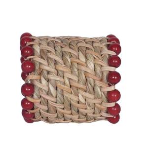 Anneau de serviette en métal de canne de couleur naturelle fait à la main porte-serviettes pour les fêtes de mariage restaurants/hôtels stockés - Product Image 2