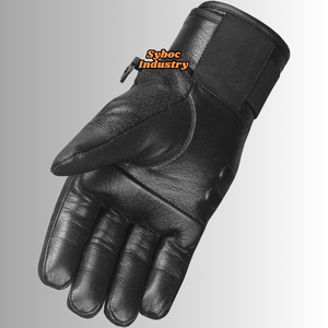 Guantes de motociclista de cuero, antideslizantes, de piel de cabra real, guantes de carreras con equipo protector para motocicleta - Product Image 6