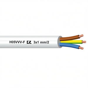 Three-Core H05VV-F <b>Power</b> <b>Cable</b> 3x1 Mmq White PP0366 10m - Product Image 2