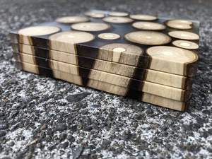 Hot <b>Top</b> Sale Classic Style Wooden <b>Epoxy</b> Pine <b>Resin</b> Tea Cup Coaster for <b>Table</b> Decoration Serving Tea Coffee Office Desk - Product Image 5