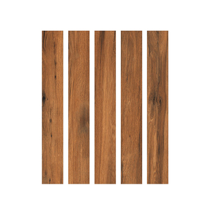 กระเบื้องปูพื้นไม้พอร์ซเลนกระเบื้องเซรามิกลายไม้สีน้ำตาลเข้มสำหรับบ้านสำนักงาน200X1200mm - Product Image 1