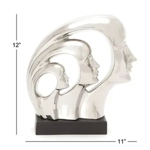 Figurine empereur lion en aluminium plaqué or fait à la main décoration de table grandes résidences dîner décor chine moderne Zahid exportations - Product Image 3