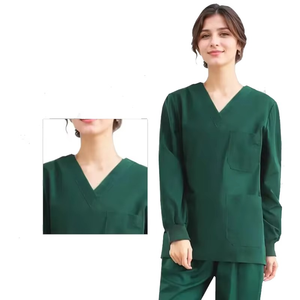 2025 mujeres uniforme médico personalizado Top y pantalón conjunto uniformes conjuntos de manga larga ropa de trabajo uso conjuntos de uniformes - Product Image 4