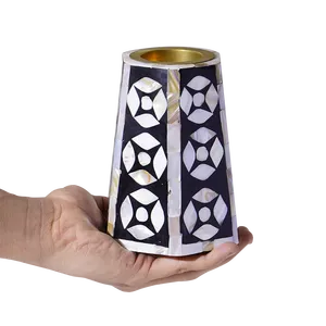 Brûleur de Bukhoor d'encens incrusté de nacre fait à la main, ensemble de plateaux en bois pour parfum de maison luxueux et décor arabe - Product Image 4