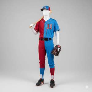 Ensemble d'uniformes de baseball personnalisés au design avancé pour les sports d'équipe, options d'impression complète, matière respirante 100% polyester, ajustement parfait - Product Image 2