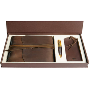 ชุดของขวัญธุรกิจสุดหรู สมุดโน้ตหนังแท้ ปากกาโลหะ งานแฮนด์เมด คุณภาพเยี่ยม ดีไซน์ทันสมัย ของขวัญแปลกใหม่สำหรับธุรกิจ ลดราคา - Product Image 1