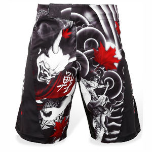 Pantalones Cortos de MMA Profesionales de Último Diseño, Sublimación Personalizada con Estampados Frontales, Duraderos, Elásticos, de Secado Rápido y Transpirables, de Poliéster - Product Image 2