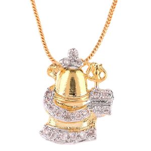 Colgante cadena collar India dios hindú señor Shiva espiritual buena suerte CZ joyería regalo para hombres mujeres - Product Image 5