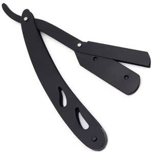 Maquinilla de afeitar para hombre, maquinilla de afeitar de acero inoxidable Premium con logotipo personalizado, hoja deslizante, maquinilla de afeitar de garganta de corte negro totalmente personalizada - Product Image 4