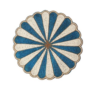 แผ่นรองจานประดับลูกปัดสำหรับตกแต่งห้องครัวและตกแต่งบ้านแผ่นปักลูกปัดทรงกลมพร้อมเม็ดลูกปัดหลากสี - Product Image 2