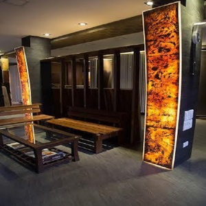 Venta al por mayor de chapa de piedra translúcida flexible interior y exterior de tamaño personalizado precio razonable forma de bloque acabado de superficie natural - Product Image 5