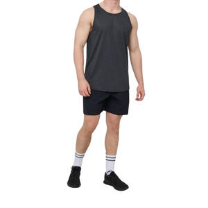 Débardeur d'été pour homme, vente en gros, coupe ajustée, extensible, côtelé, uni, en coton, sans couture, avec épaules larges - Product Image 2