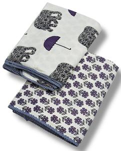 Venta al por mayor de lujo personalizado hogar textil mano bloque de impresión Reversible algodón Jaipuri edredón par 2 piezas ropa de cama lavable para - Product Image 2