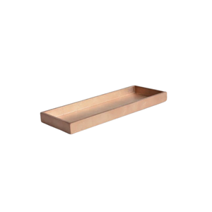 Bandeja Única Rectangular de Metal con Diseño Niquelado, Elegante Bandeja para Servir Bebidas y Aperitivos con Fines Decorativos - Product Image 6