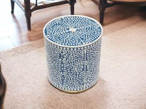 Decorative Bone Inlay Console <b>Stool</b> Luxury Handcrafted Furniture - Product Image 4