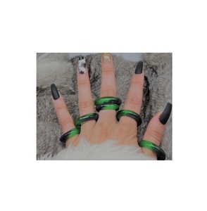 Bagues en résine époxy transparentes bleues, bagues en résine pour la meilleure qualité, bagues en résine pour les meilleurs cadeaux pour les filles - Product Image 4