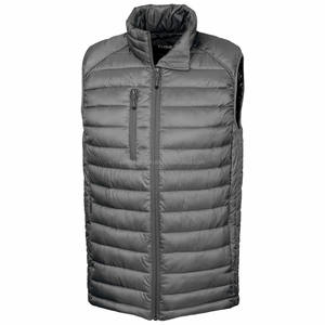 Vente chaude automne et hiver léger à capuche noir matelassé doudoune gilet hommes fermeture éclair bouffant gilet - Product Image 5