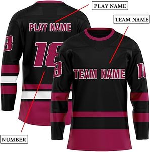 Maillot Streetwear de hockey sur glace personnalisé | Coupe rétro surdimensionnée | Tissu durable | Conception de déclaration de fan | OEM et expédition rapide - Product Image 1