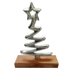 Nota musical Adorno de giro Símbolo de metal decorativo S con mesa de base de madera para decoración navideña - Product Image 4