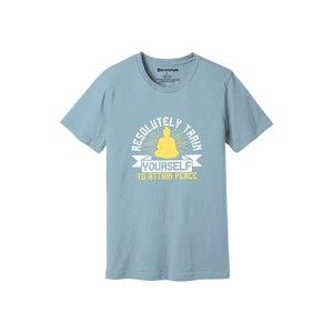 Camiseta informal de algodón 100% con impresión de temas de Buda en 3D, 12 opciones de color, 160-180, colocación de diseño personalizable GSM pesado - Product Image 6