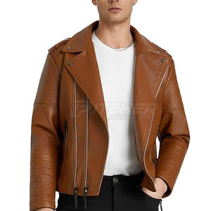 Best Quality Casual Winter Leather Jackets Zipper Closure <b>Cow</b> Skin Leather Custom Logo Printed Durable Material Customizable - Product Image 6