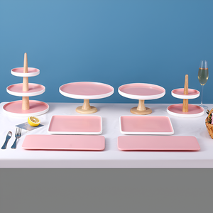Soporte de pastel de pastelería para magdalenas Rosa simple, boda, restaurante, Hotel, fiesta, uso al mejor precio - Product Image 2