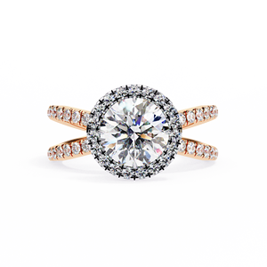 แหวนทอง14K ประดับเพชรที่เจียระไนอย่างงดงาม2CT หรูหราได้รับการรับรองว่าเป็น VVS/VS ชัดเจนเครื่องประดับสำหรับงานแต่งงานงานหมั้นของผู้หญิง - Product Image 2