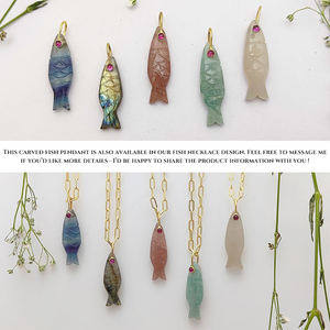 925 Argent Multi Fluorite Poisson Sculpté Charmes Pendentif-Tendance Sculpté À La Main Charmes-Vente En Gros - Product Image 3