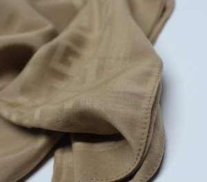 Wafa Casual Plain Dyed Jacquard Square Scarf 110x110 Cm <b>Framed</b> Design Cotton-Like Soft Touch Lightweight Breathable - Product Image 3