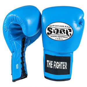 Gants de boxe MMA en cuir Sanda 8oz-16oz, fermeture auto-agrippante personnalisable, gants d'entraînement professionnels - Product Image 3