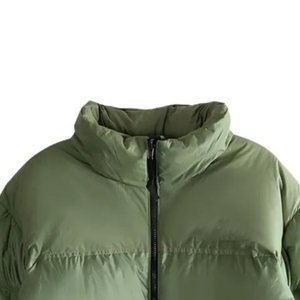 Chaqueta de Plumón con Capucha para Hombre, Diseño Personalizado, Color Verde Mar, Alta Calidad, Cierre de Cremallera, Estilo Urbano - Product Image 4