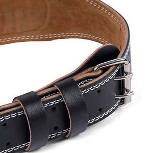 เข็มขัดหนังสำหรับออกกำลังกายเข็มขัดหนังรัดเอวด้านหลังสำหรับฝึกยิมฟิตเนสออกแบบโลโก้ได้ตามต้องการ - Product Image 4