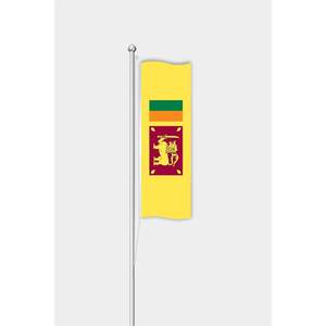 Custom 3x5ft Sri Lanka Pennant <b>Flag</b> Printed in Digital on Silk and Nylon Aluminum <b>Pole</b> <b>for</b> Automotive Use - Product Image 1