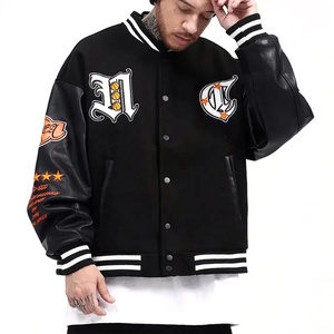 2025 Custom Jean Varsity Jacket 100% algodón manga larga ropa de hombre Streetwear chaqueta de mezclilla personalizada - Product Image 2