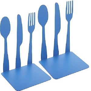 ใหม่คุณภาพสูงโลหะBookendsกับผลิตภัณฑ์ออกแบบในสีฟ้าสํานักงานตกแต่งบ้านตารางชั้นวางหนังสือ - Product Image 1