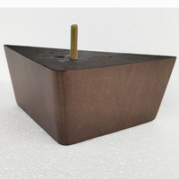 Pieds en bois triangulaires simples, style confort, pieds d'angle pour meubles, remplacement pour lit, canapé, chambre à coucher, salon, cuisine, hôtel, atelier