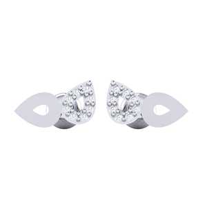 Pendientes de Oro Certificado de 14Kt/18Kt con Forma de Pera y 16 Diamantes Reales, Peso Total de 0.07ct - Product Image 4