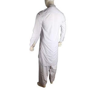 Chase Value Men's Embroidered Kameez Shalwar-White Size M Dobby Wash Wear - Product Image 5