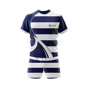 Service OEM, uniformes de rugby respirants et à séchage rapide, nouveau design, prix bas, vêtements de football confortables, ensembles 100% polyester de haute qualité - Product Image 4