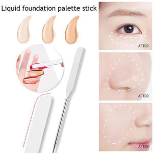 Espátula de maquillaje de acero inoxidable, espátulas de cemento con acabado pulido de un solo extremo, espátula de mezcla de artista para belleza - Product Image 6