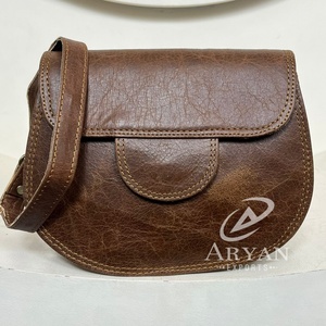 Vintage Genuine Leather Crossbody Bag for Women <b>Small</b> Shoulder Purse Classic Flap Design Everyday Travel Stylish Brown Handbag - Product Image 1