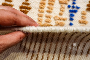 พรมขนสัตว์ทำมือจากหนังแท้100% สวยหลากสีสไตล์โมเดิร์นซักได้ - Product Image 3