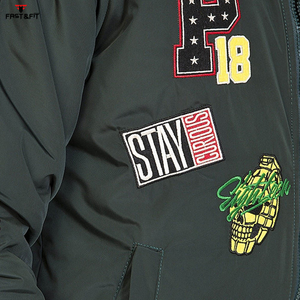 Haute Qualité Meilleure Vente Pas Cher Prix Nouveau Design Hiver Bomber Veste Unisexe Coupe-Vent Toile - Product Image 5