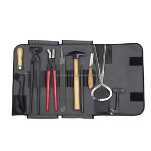 Ensemble d'outils de maréchaux professionnels râpe marteau pince sabot couteau testeur tampon Instruments vétérinaires Kit d'outils de toilettage sabot 8 pièces - Product Image 1